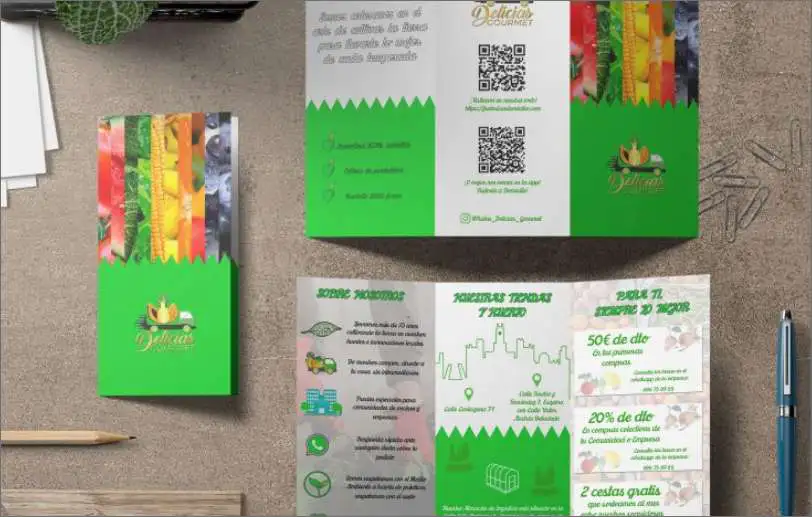 Diseño y edición de toda la imagen corporativa de Frutas y Verduras Deluxe